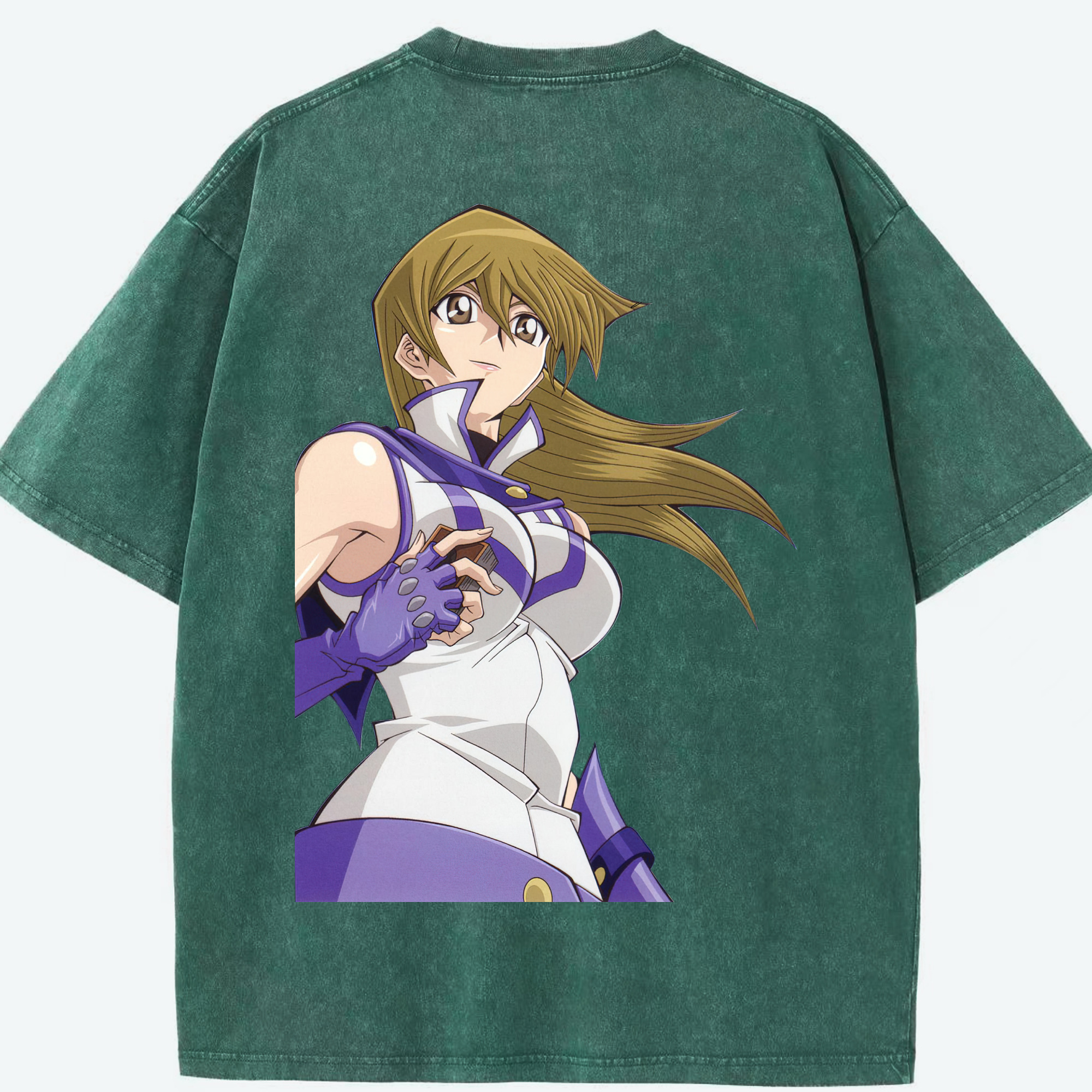 （画像用） 遊☆戯☆王 Yu-Gi-Oh! 綿100% ヴィンテージ風 半袖Tシャツ（背面プリント）